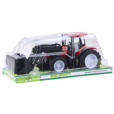 Traktor Pojazd Rolniczy Farmerski Z Chwytakiem Czerwony Traktor Pojazd Rolniczy Farmerski Z Chwytakiem Czerwony