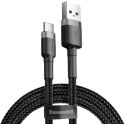 KABEL USB-A / USB-C Baseus Cafule CATKLF-BG1 100cm 3A QC 3.0 CZARNO-SZARY W NYLONOWYM OPLOCIE KABEL USB-A / USB-C Baseus Cafule CATKLF-BG1 100cm 3A QC 3.0 CZARNO-SZARY W NYLONOWYM OPLOCIE