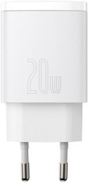 ŁADOWARKA SIECIOWA Baseus Compact Quick Charger CCXJ-B02 20W 1x USB-A 1x USB-C PD 3.0 QC 3.0 BIAŁA ŁADOWARKA SIECIOWA Baseus Compact Quick Charger CCXJ-B02 20W 1x USB-A 1x USB-C PD 3.0 QC 3.0 BIAŁA