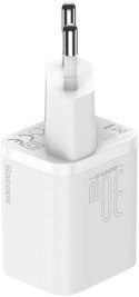 ŁADOWARKA SIECIOWA Baseus Super Si Quick Charger 1C CSUP-J02 30W 1x USB-C PD 3.0 QC 3.0 BIAŁA ŁADOWARKA SIECIOWA Baseus Super Si Quick Charger 1C CSUP-J02 30W 1x USB-C PD 3.0 QC 3.0 BIAŁA