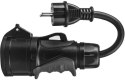 PRZEJŚCIOWKA ADAPTER SIŁOWY Green Cell CZERWONY CEE 16A 400V 5P DO SCHUKO 230V EVAK01 PRZEJŚCIOWKA ADAPTER SIŁOWY Green Cell CZERWONY CEE 16A 400V 5P DO SCHUKO 230V EVAK01