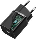 ŁADOWARKA SIECIOWA Baseus Super Si Quick Charger 1C CCSUP-J01 30W 1x USB-C PD 3.0 QC 3.0 CZARNA ŁADOWARKA SIECIOWA Baseus Super Si Quick Charger 1C CCSUP-J01 30W 1x USB-C PD 3.0 QC 3.0 CZARNA