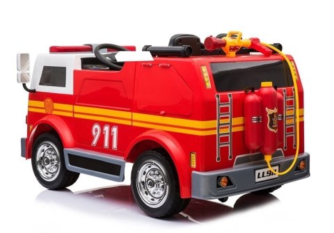 Wóz Strażacki na Akumulator Czerwony Dla Dzieci Pilot LL911 Wóz Strażacki na Akumulator Czerwony Dla Dzieci Pilot LL911