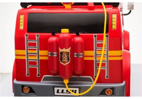 Wóz Strażacki na Akumulator Czerwony Dla Dzieci Pilot LL911 Wóz Strażacki na Akumulator Czerwony Dla Dzieci Pilot LL911