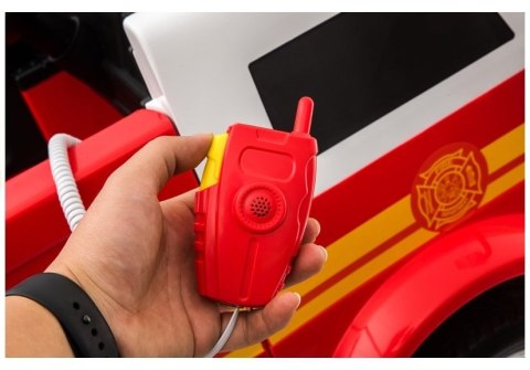 Wóz Strażacki na Akumulator Czerwony Dla Dzieci Pilot LL911 Wóz Strażacki na Akumulator Czerwony Dla Dzieci Pilot LL911