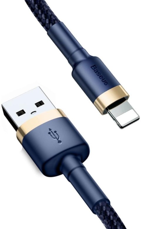 Kabel Baseus Cafule USB-A / Lightning 2.4A QC 3.0 1 m - niebiesko-złoty